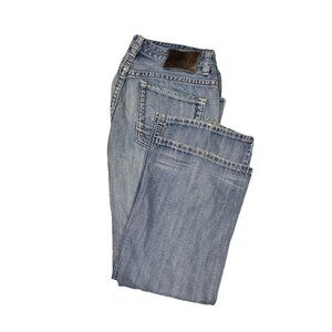 Rock & Roll Cowboy Distressed Jeans Men 38x32 Medium Wash Ripped Cannon Loose